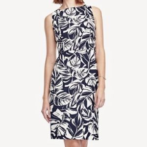 Ann Taylor Tropical Leaf Print Dress